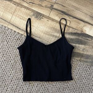 Gap fit Black Women's Spaghetti Strap ribbed workout tank top xs